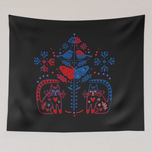 Item preview, Cutout - cats and birds and flowers designed and sold by Betinka.