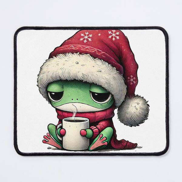 Item preview, Sleepy Christmas Frog with Hot Cocoa designed and sold by Sweetnotsour.