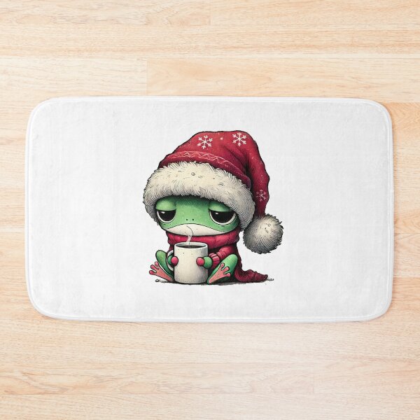 Item preview, Sleepy Christmas Frog with Hot Cocoa designed and sold by Sweetnotsour.