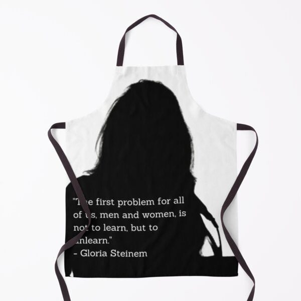 Item preview, Gloria Steinem Quote – "The First Problem Is Not to Learn, But to Unlearn" Feminist Silhouette Sticker & T-Shirt designed and sold by MarkLines.