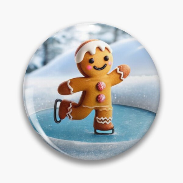 Item preview, CUTE FUN CHRISTMAS GINGERBREAD COOKIE MAN ICE SKATING WINTER SNOW designed and sold by Arts4U.