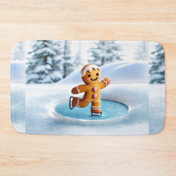 Item preview, CUTE FUN CHRISTMAS GINGERBREAD COOKIE MAN ICE SKATING WINTER SNOW designed and sold by Arts4U.