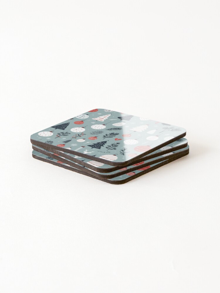 Thumbnail 4 of 5, Coasters (Set of 4), Christmas Pattern designed and sold by Rabanico.