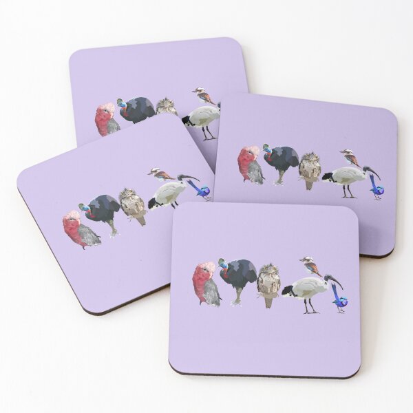 Item preview, A is for Australian Bird,Australian Birds Artwork – Colorful Native Birds Illustration Featuring Galah, Ibis, Fairywren, Kookaburra, and Emu designed and sold by PrettylittlepastelUk.