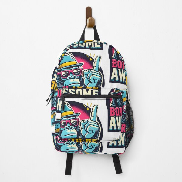 Item preview, Born To Be Awesome Quote With Cool Monkey designed and sold by DesignHub.