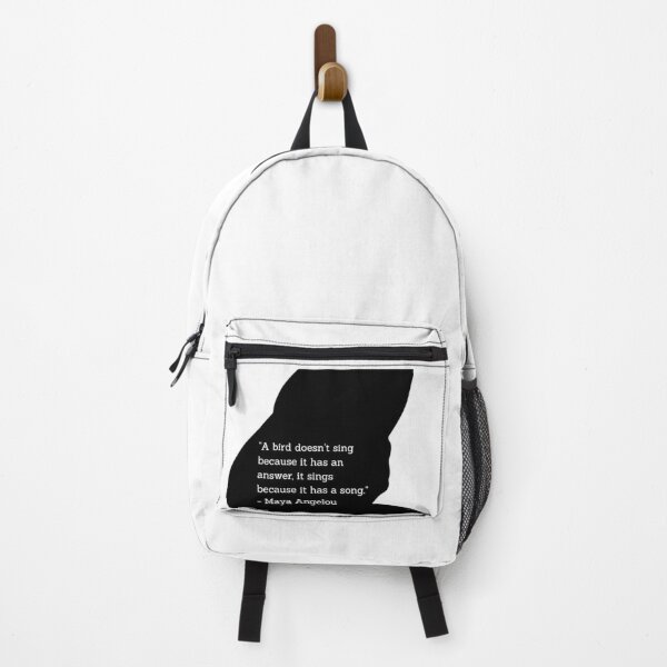 Item preview, Maya Angelou Quote – "A Bird Doesn't Sing Because It Has an Answer" Inspirational Silhouette Sticker & T-Shirt designed and sold by MarkLines.