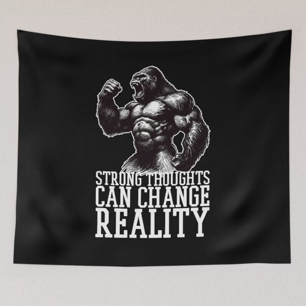 Item preview, Strong Thoughts Gorilla Motivation Gift designed and sold by Pineapple-Tree.