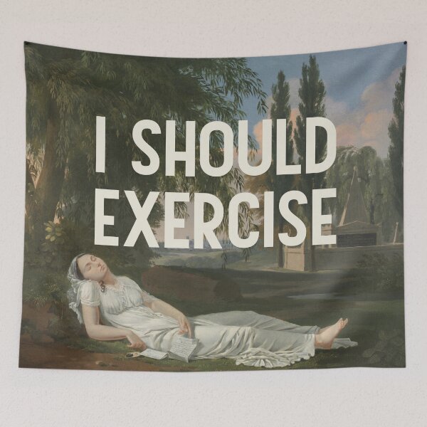 Item preview, I Should Exercise designed and sold by OhFineArt.
