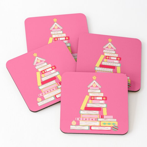 Item preview, Girly pop Christmas tree book stack for readers designed and sold by KWZCreates.
