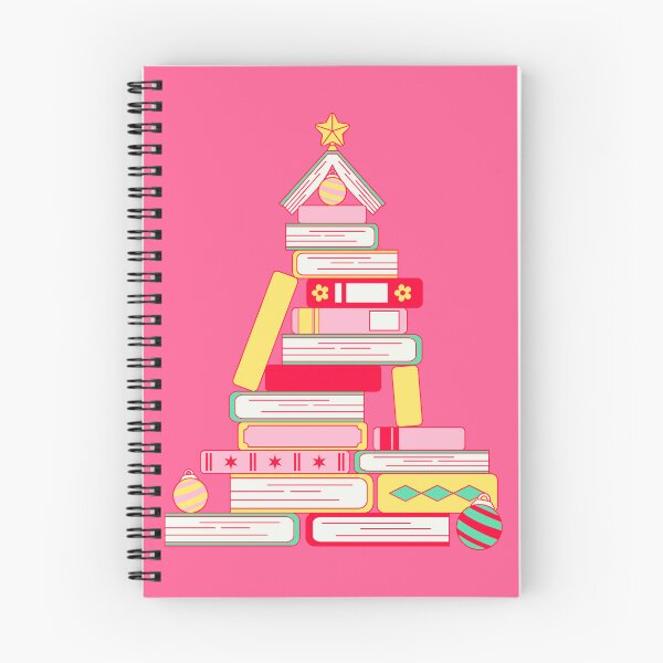 Item preview, Girly pop Christmas tree book stack for readers designed and sold by KWZCreates.