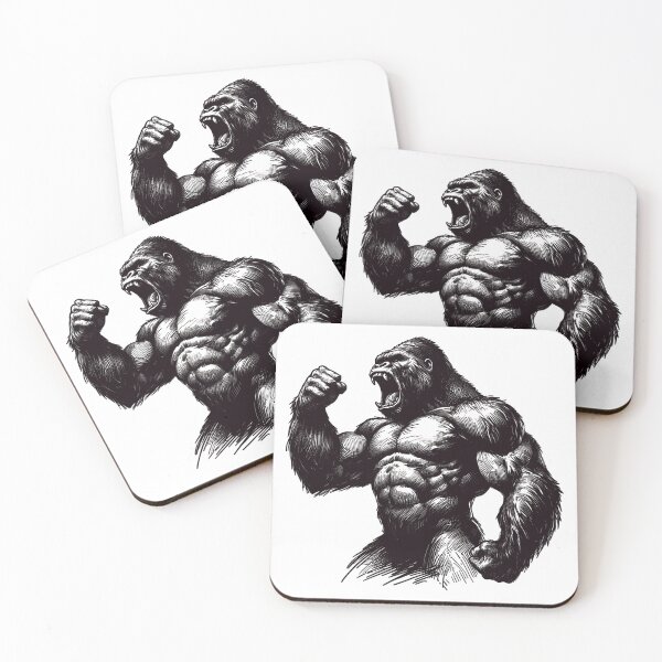 Artikelvorschau, Starker Gorilla Motivation geballte Faust Geschenk entworfen und verkauft von Pineapple-Tree.
