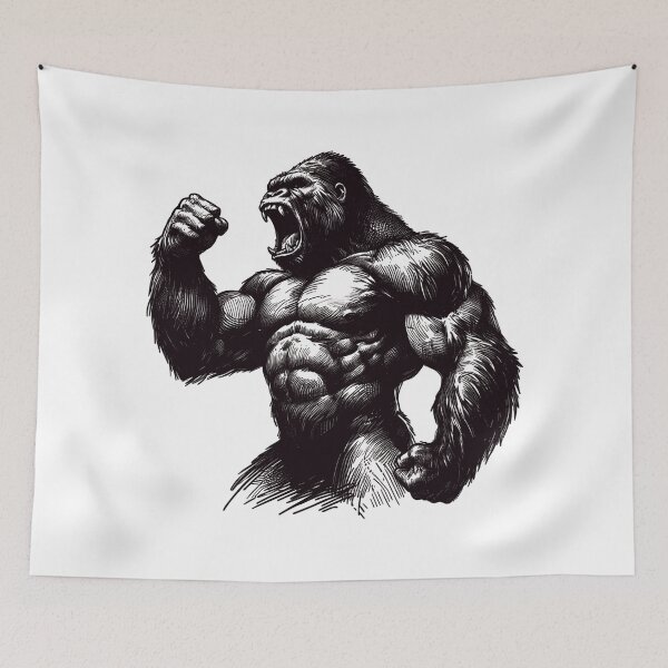 Item preview, Strong Gorilla Motivation Clenched Fist Gift designed and sold by Pineapple-Tree.