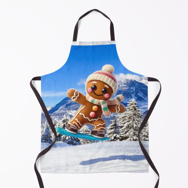 Item preview, COOKIE GINGERBREAD MAN IN THE SNOW WINTER SNOWBOARDING designed and sold by Arts4U.