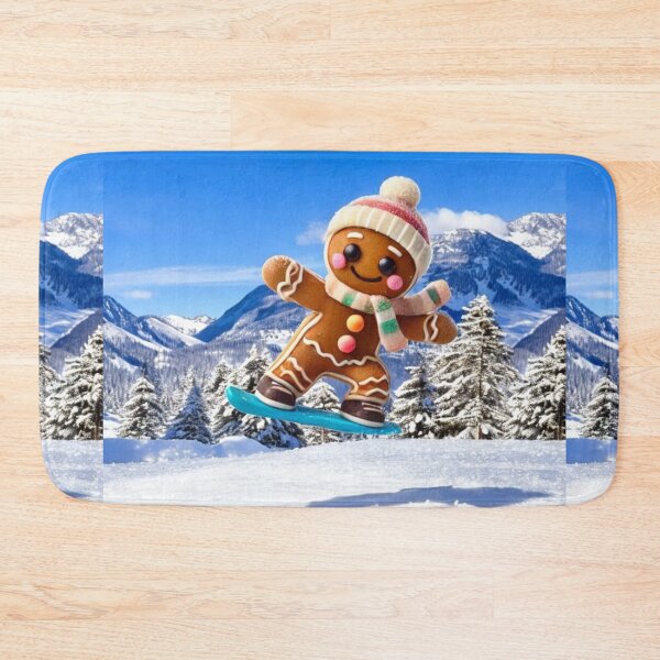 Item preview, COOKIE GINGERBREAD MAN IN THE SNOW WINTER SNOWBOARDING designed and sold by Arts4U.