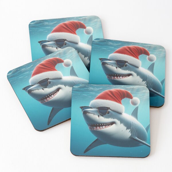 Item preview, Shark with Cool Santa Hat and sunglasses designed and sold by Outlandishrob.