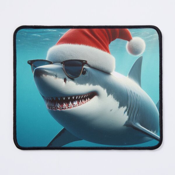 Item preview, Shark with Cool Santa Hat and sunglasses designed and sold by Outlandishrob.