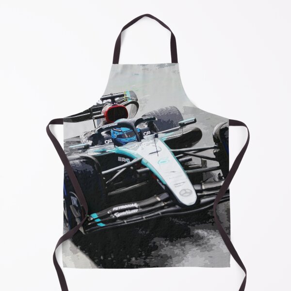 Item preview, George Russell racing in the rain during the 2024 Brazilian Grand Prix at Interlagos watercolor designed and sold by Rodissimus1984.