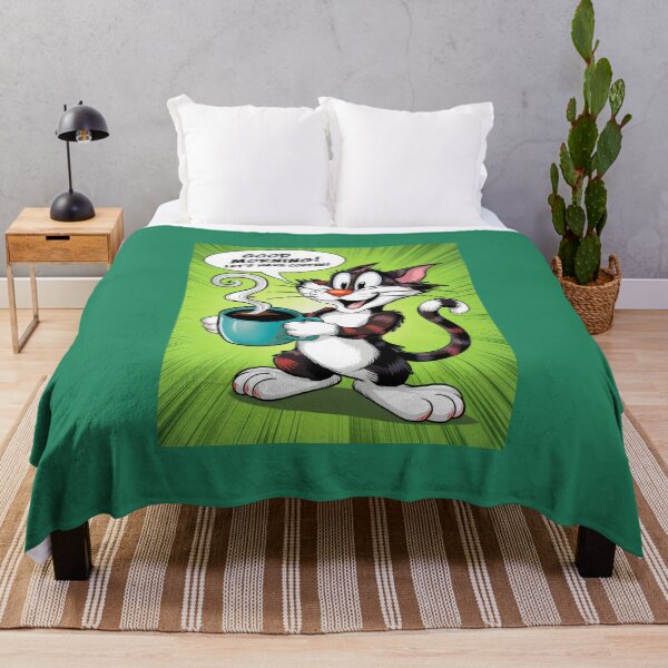 Item preview, Cat with coffee in the morning. designed and sold by MyHappyArtShop.