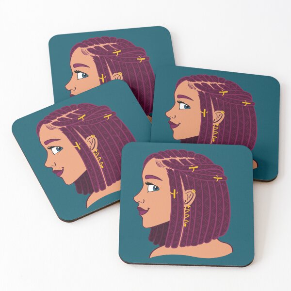 Item preview, Stylish black woman with box braids designed and sold by vee-madinina.