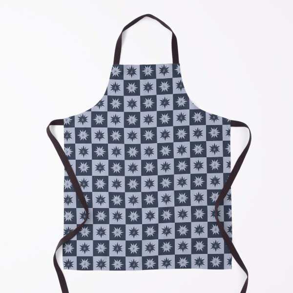 Item preview, Checker Starbursts Pattern - Silver and Navy designed and sold by Daniel Bevis Design.