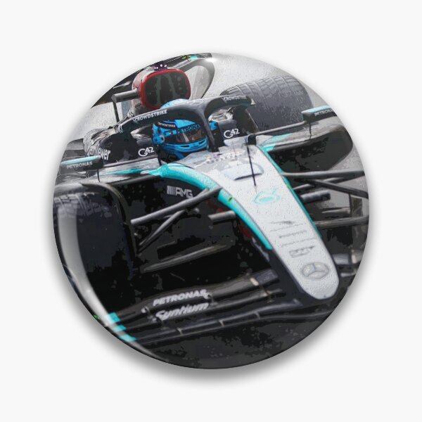 Item preview, George Russell racing in the rain during the 2024 Brazilian Grand Prix at Interlagos abstract designed and sold by Rodissimus1984.