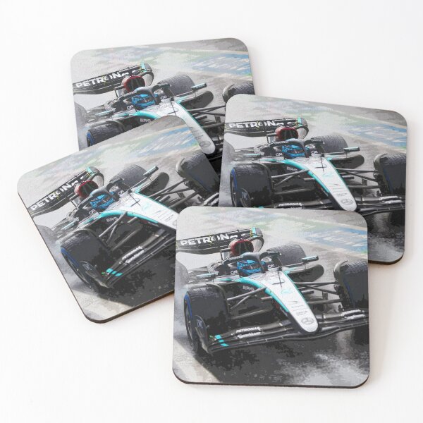 Item preview, George Russell racing in the rain during the 2024 Brazilian Grand Prix at Interlagos abstract designed and sold by Rodissimus1984.