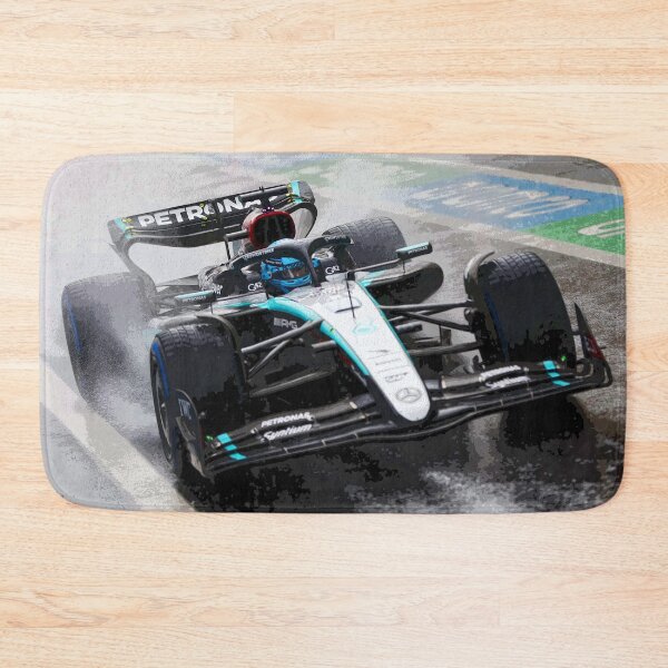 Item preview, George Russell racing in the rain during the 2024 Brazilian Grand Prix at Interlagos abstract designed and sold by Rodissimus1984.