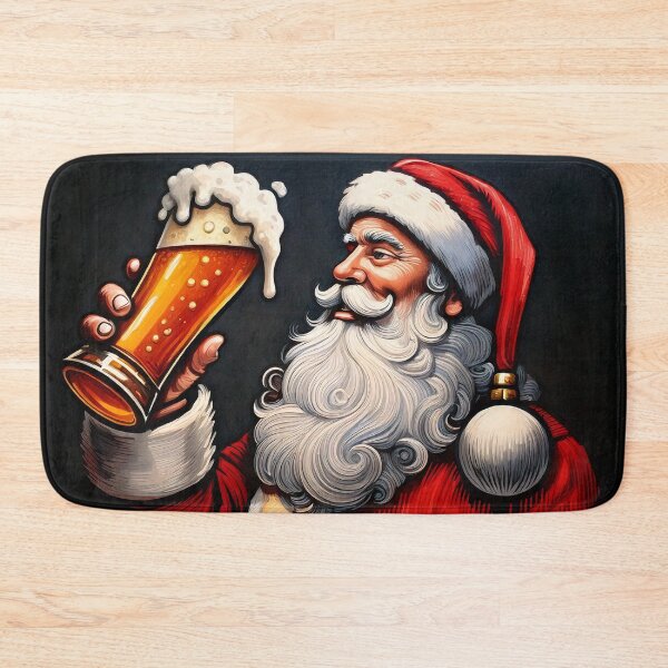 Item preview, Santa Claus Enjoys a Beer designed and sold by ArtFactoryAI.