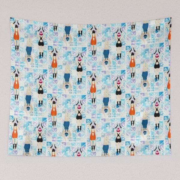 Item preview, Art Deco Wild Swimmers 24 designed and sold by Hayley Holliday.