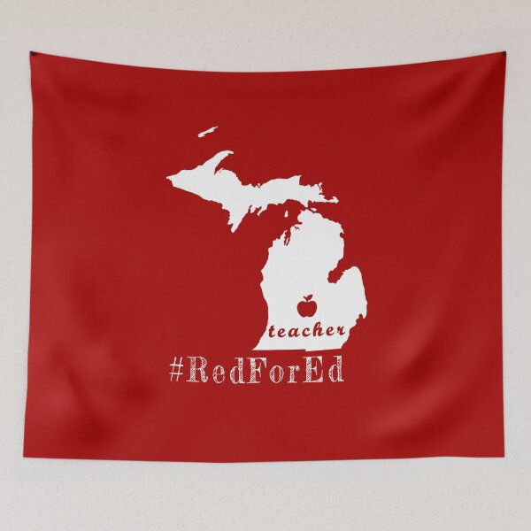 Item preview, Red for Ed Michigan Teacher Protest Shirt designed and sold by Basti09.