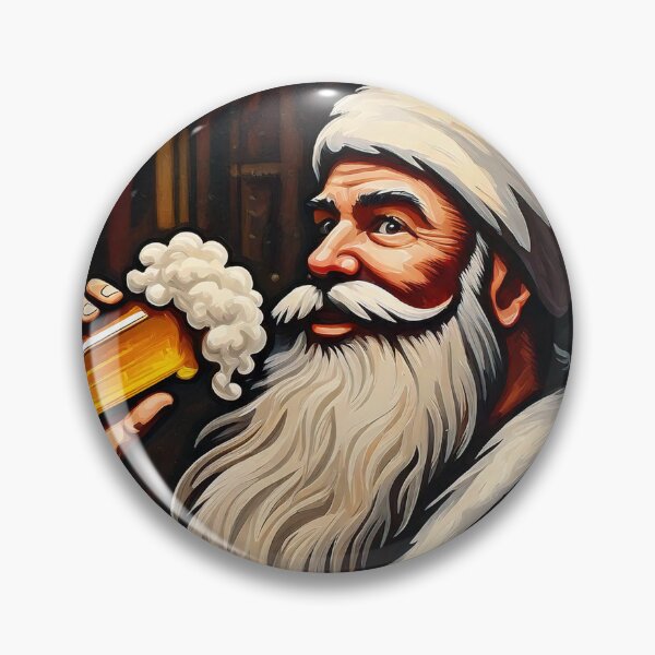 Item preview, Santa Drinking a Holiday Beer designed and sold by ArtFactoryAI.