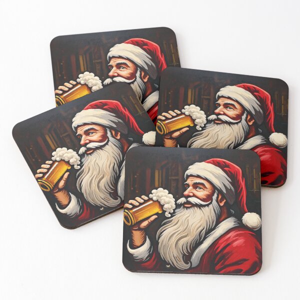 Item preview, Santa Drinking a Holiday Beer designed and sold by ArtFactoryAI.