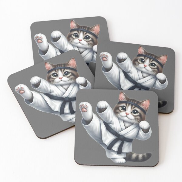 Item preview, Karate Cat | Funny Martial Arts Cat Design designed and sold by MoonMonkeyNbear.