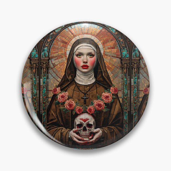 Item preview, Retro Gothic Nun With Skull designed and sold by artenvironments.