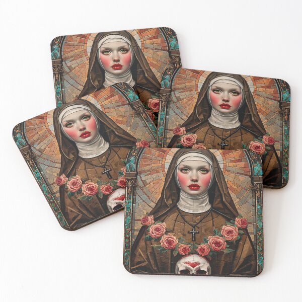 Item preview, Retro Gothic Nun With Skull designed and sold by artenvironments.