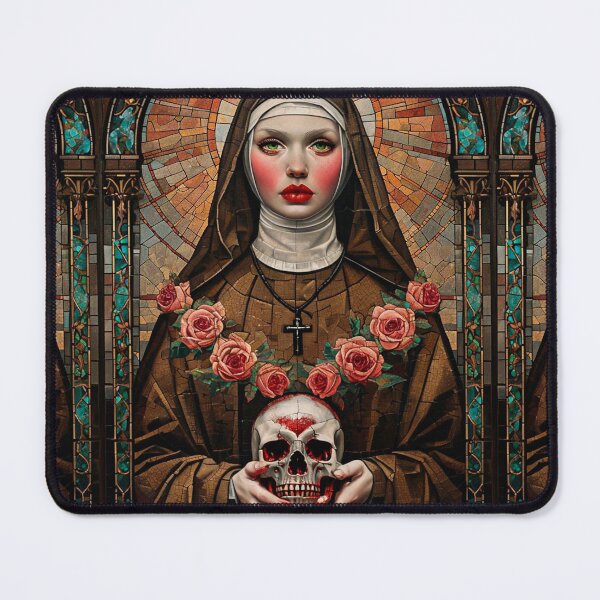 Item preview, Retro Gothic Nun With Skull designed and sold by artenvironments.