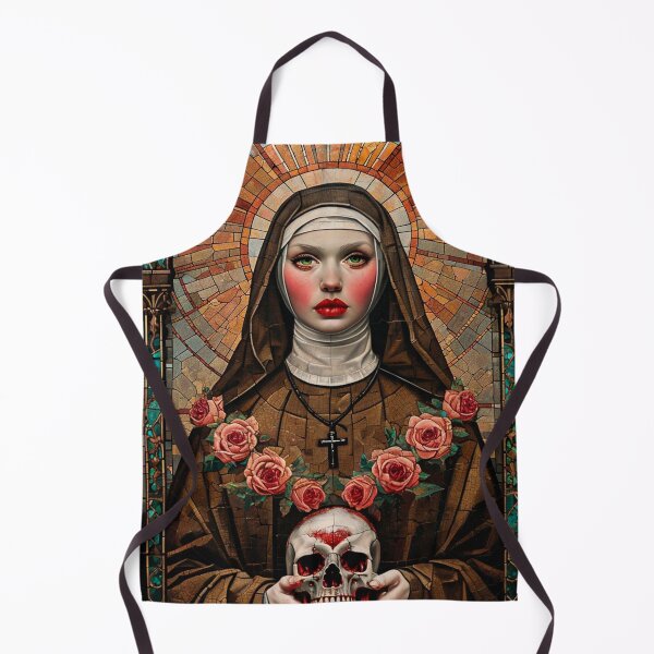 Item preview, Retro Gothic Nun With Skull designed and sold by artenvironments.