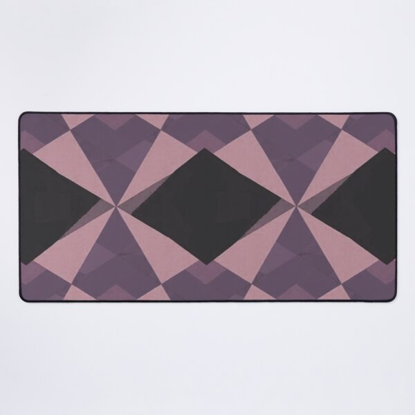 Item preview, Geometric Pattern with Dark-Gray/Black and Light Purplish-Pink Diamonds – 3D Optical Illusion Effect with Subtle Textured Layers designed and sold by marvinismyname.