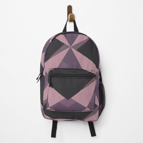 Item preview, Geometric Pattern with Dark-Gray/Black and Light Purplish-Pink Diamonds – 3D Optical Illusion Effect with Subtle Textured Layers designed and sold by marvinismyname.