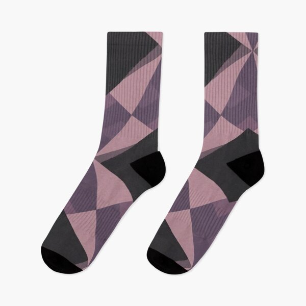 Item preview, Geometric Pattern with Dark-Gray/Black and Light Purplish-Pink Diamonds – 3D Optical Illusion Effect with Subtle Textured Layers designed and sold by marvinismyname.