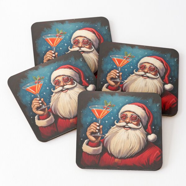 Item preview, Santa Drinking a Holiday Martini designed and sold by ArtFactoryAI.