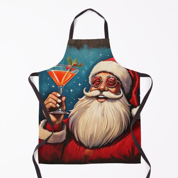 Item preview, Santa Drinking a Holiday Martini designed and sold by ArtFactoryAI.