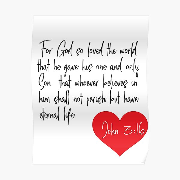 John 3:16 Poster
