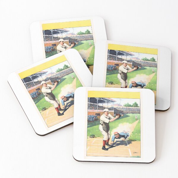 Item preview, 1897 - Baseball - Cincinnati - New York - The Strobridge Lithograph Co | Players Catcher - Batter / Runner - 3rd Baseman | Full Litho - W2411 designed and sold by WheelieGdArt.