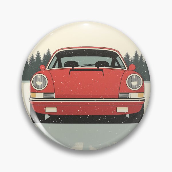 Item preview, Vintage Porsche 911 964 Christmas Winter Snow illustration designed and sold by blackdogshop.
