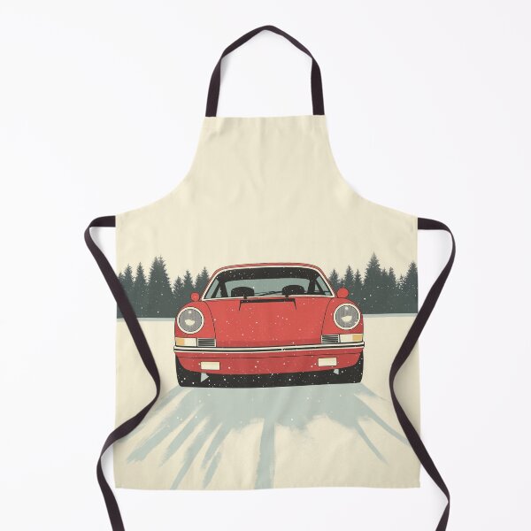 Item preview, Vintage Porsche 911 964 Christmas Winter Snow illustration designed and sold by blackdogshop.