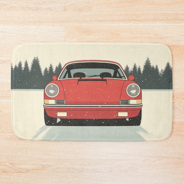 Item preview, Vintage Porsche 911 964 Christmas Winter Snow illustration designed and sold by blackdogshop.