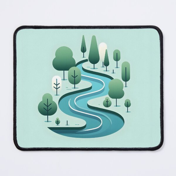 Item preview, Abstract river flowing through a forest  designed and sold by Rocklights.