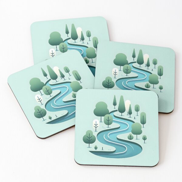 Item preview, Abstract river flowing through a forest  designed and sold by Rocklights.