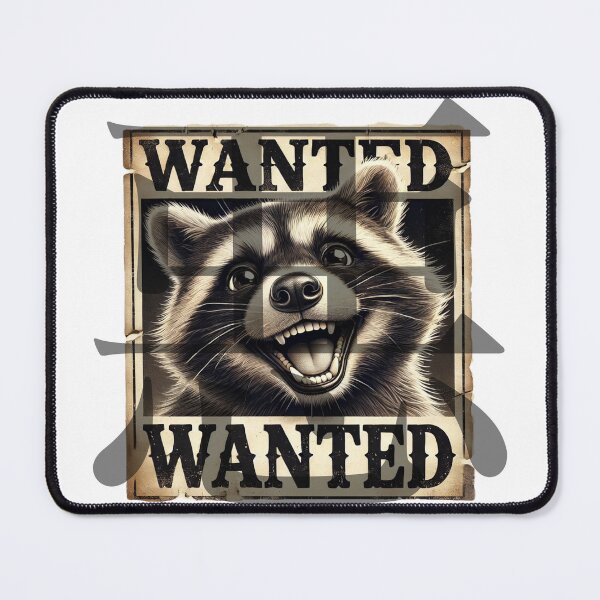 Item preview, Wanted Raccoon with Japanese Kanji "Aku" (Evil)  designed and sold by AyaJP.